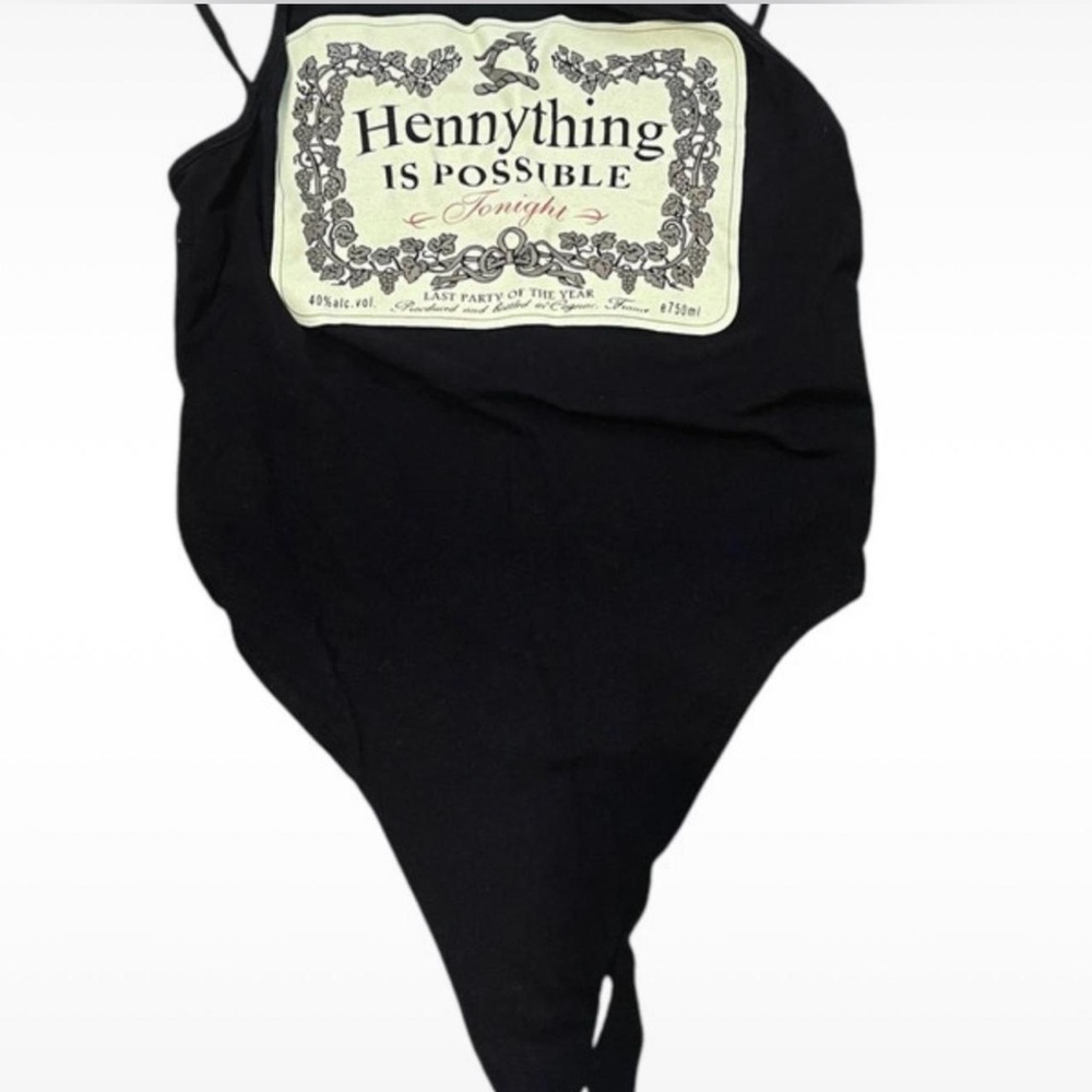 Fashion nova Black Graphic Bodysuit